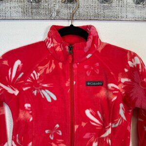 Columbia Girls Sawyer Rapids Printed Fleece Jacket Size Small 7/6 Outdoor Layer